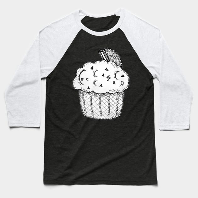 Cupcake Baseball T-Shirt by wendycrayon